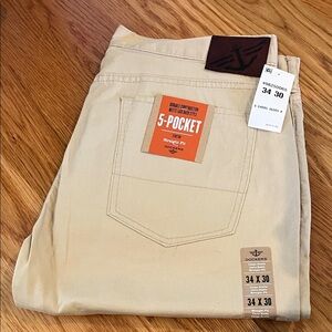 Dockers Beige 5-Pocket Straight Fit Pants